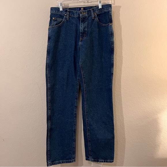 Wrangler 47MWZ Cowboy Cut Jeans 31x32 Dark Indigo Regular Fit 100% Cotton - Picture 1 of 12
